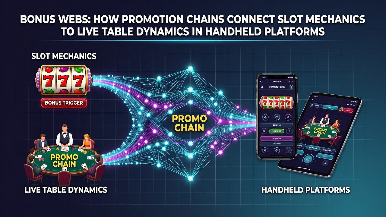 Diagram illustrating bonus chain flow from slots to live tables on mobile platforms