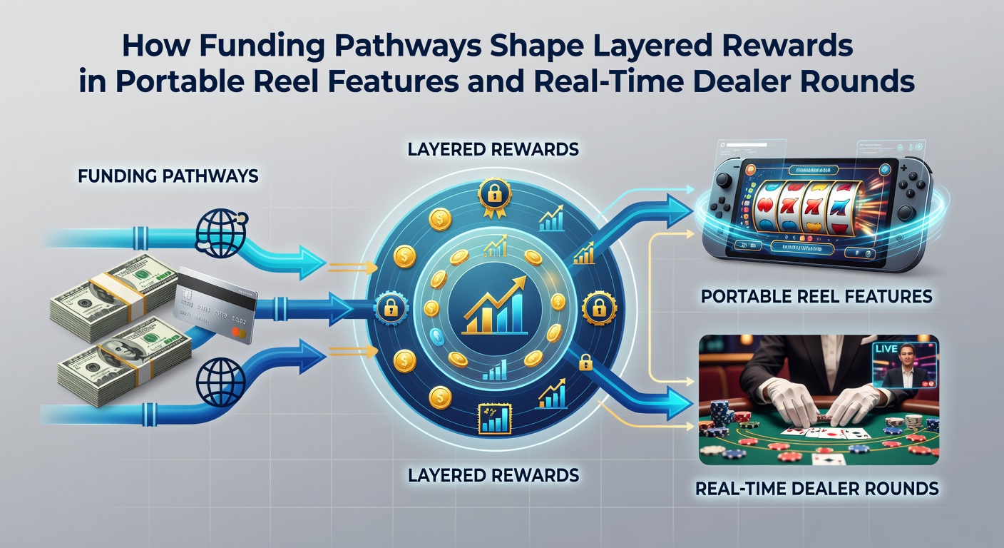 Illustration of layered reward structures activated by different funding methods in live dealer and mobile reel games