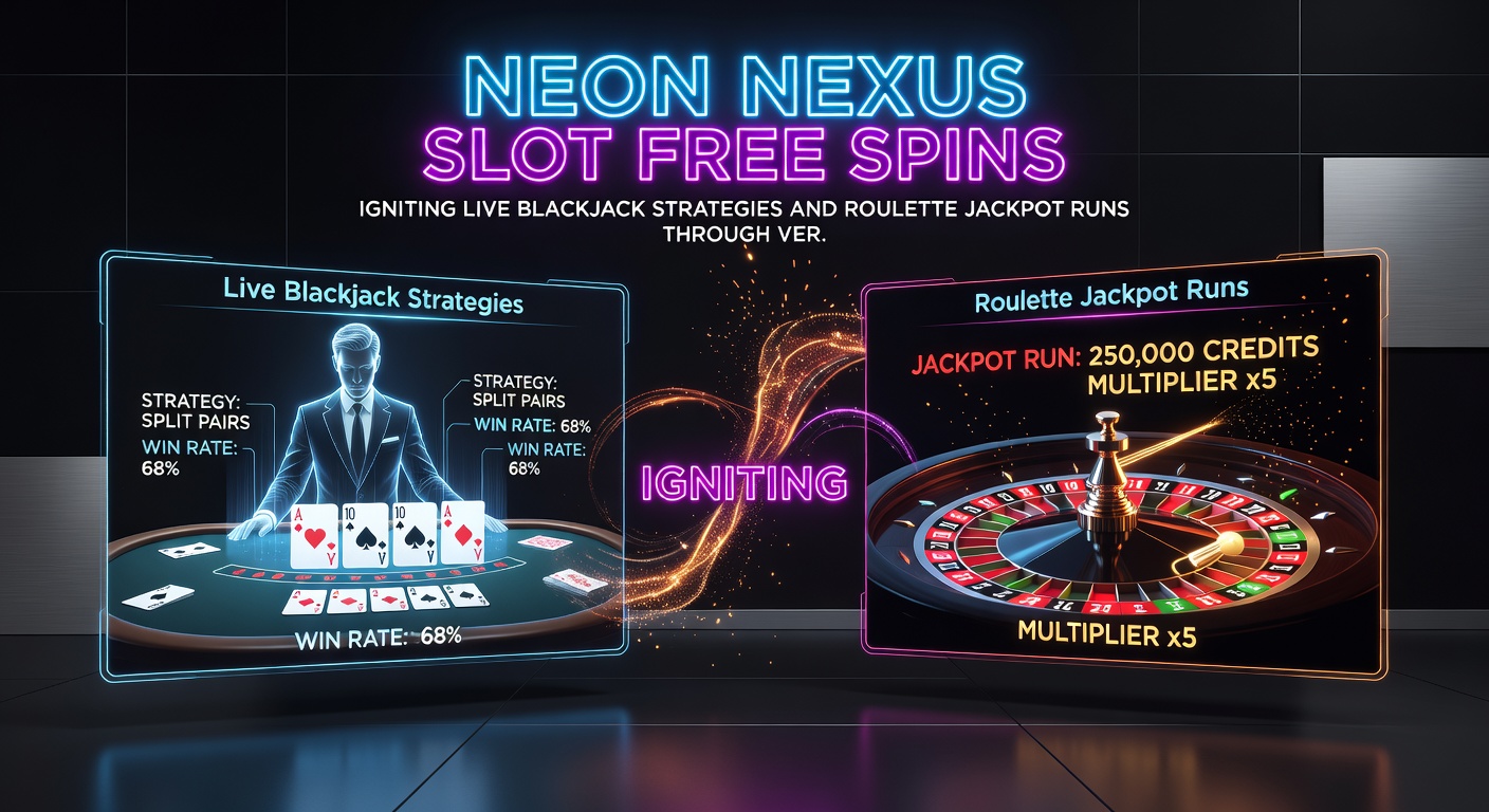 Live blackjack table integrated with Neon Nexus free spin bonuses, showing multiplier transfers and strategy overlays