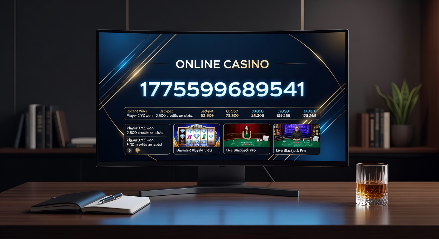 Dynamic online casino dashboard displaying jackpot counters, live roulette feeds, and cryptocurrency payment options amid neon-lit graphics